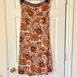 Strapless Betsy Johnson Paisley Dress
